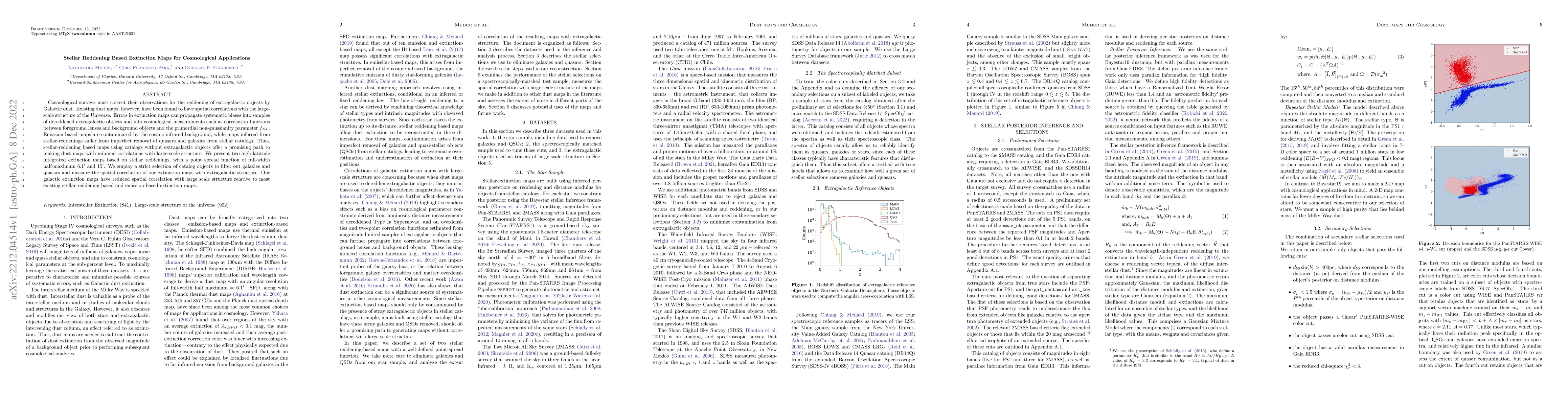 Thumbnail for Stellar Reddening Based Extinction Maps for Cosmological Applications