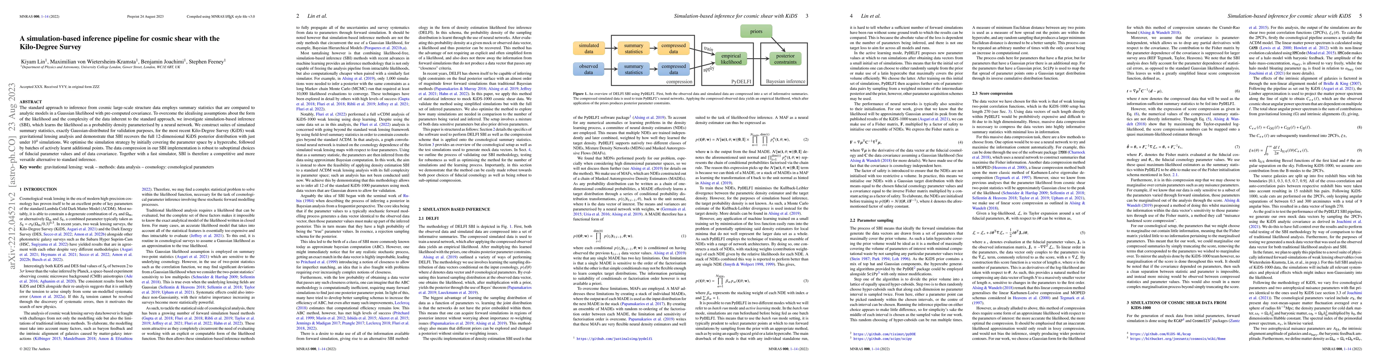 Thumbnail for A simulation-based inference pipeline for cosmic shear with the
  Kilo-Degree Survey