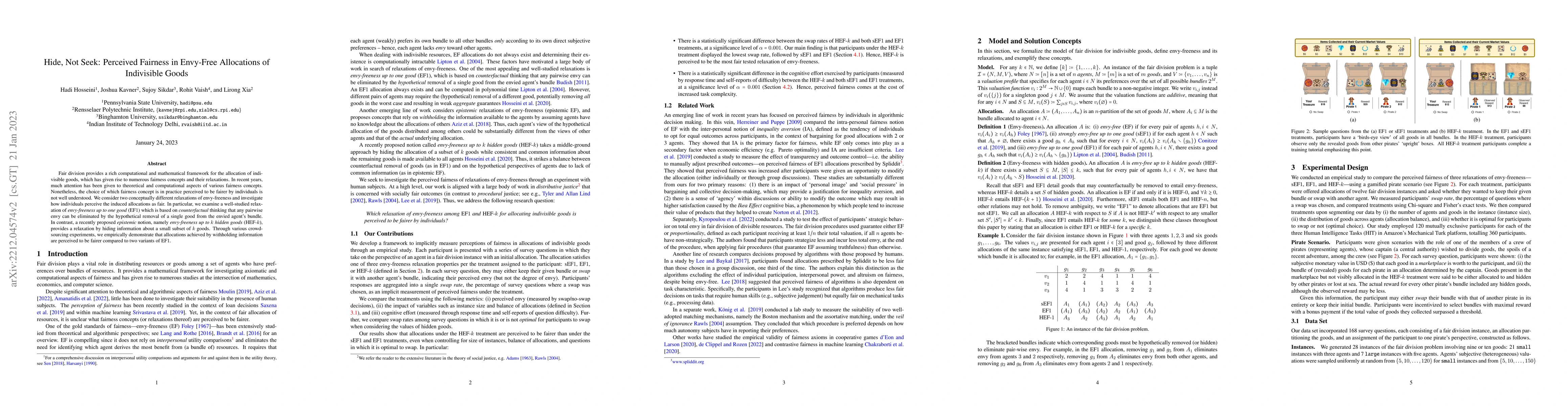 Thumbnail for Hide, Not Seek: Perceived Fairness in Envy-Free Allocations of
  Indivisible Goods