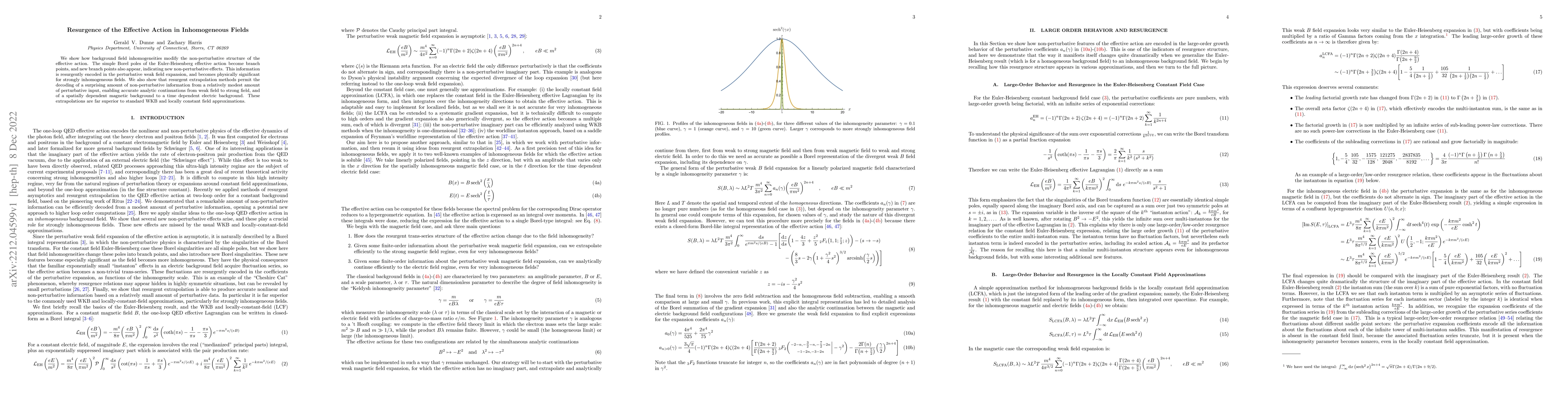 Thumbnail for Resurgence of the Effective Action in Inhomogeneous Fields