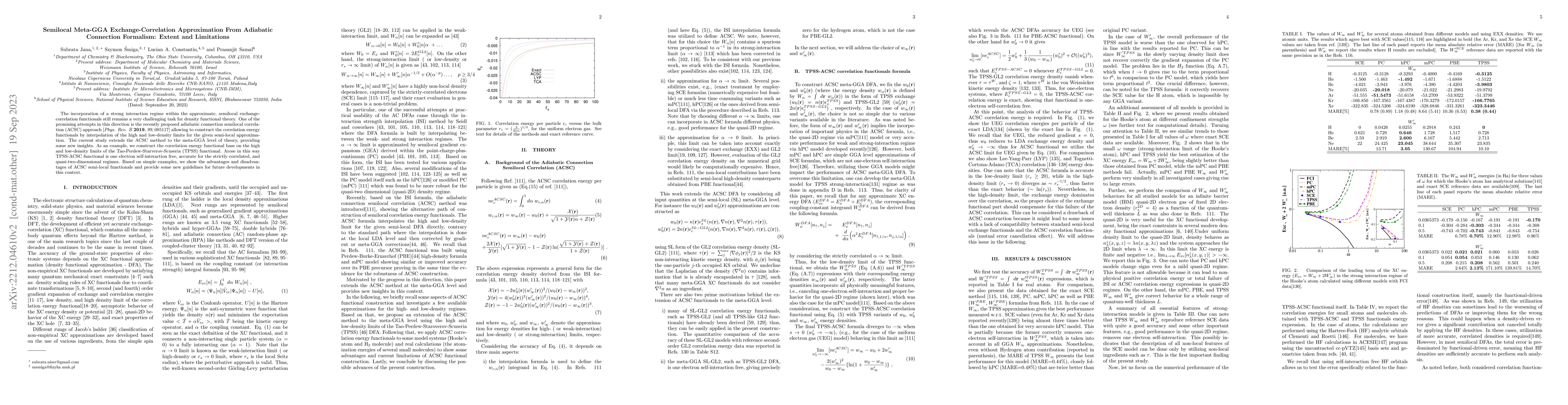 Thumbnail for Semilocal Meta-GGA Exchange-Correlation Approximation From Adiabatic
  Connection Formalism: Extent and Limitations