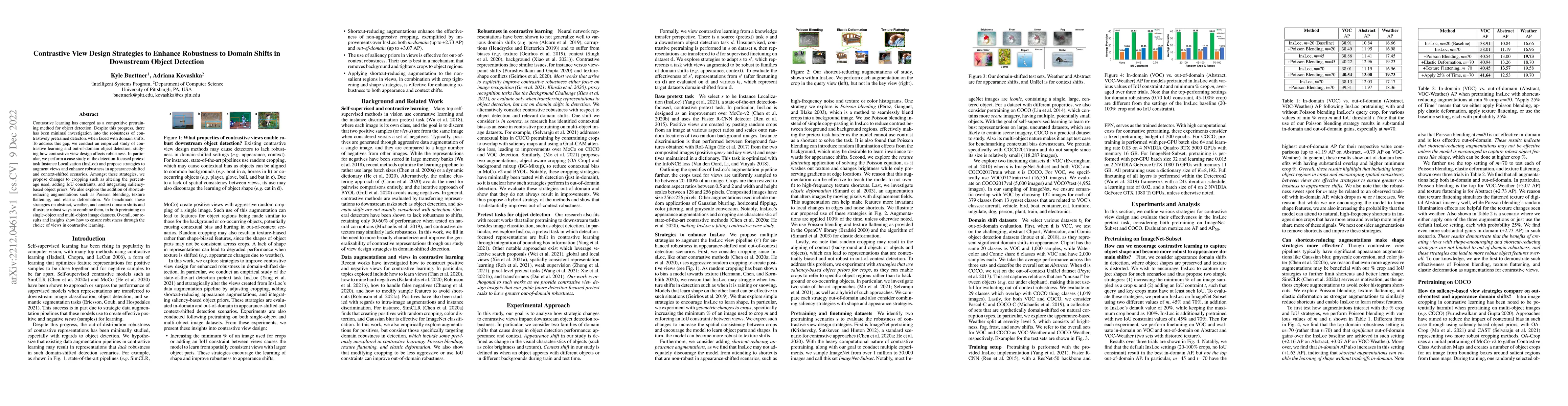 Thumbnail for Contrastive View Design Strategies to Enhance Robustness to Domain
  Shifts in Downstream Object Detection