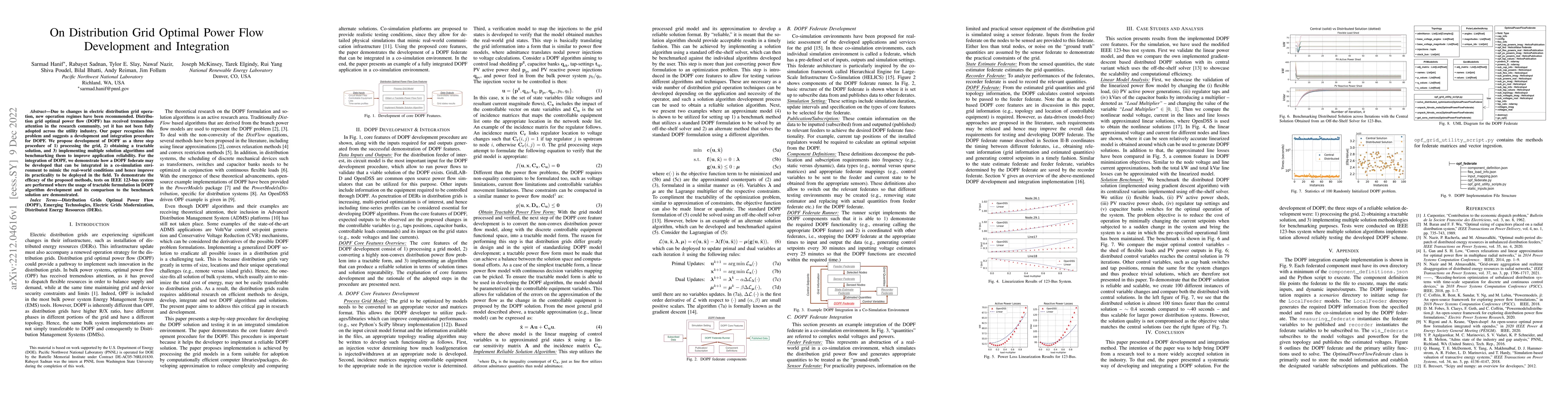 Thumbnail for On Distribution Grid Optimal Power Flow Development and Integration