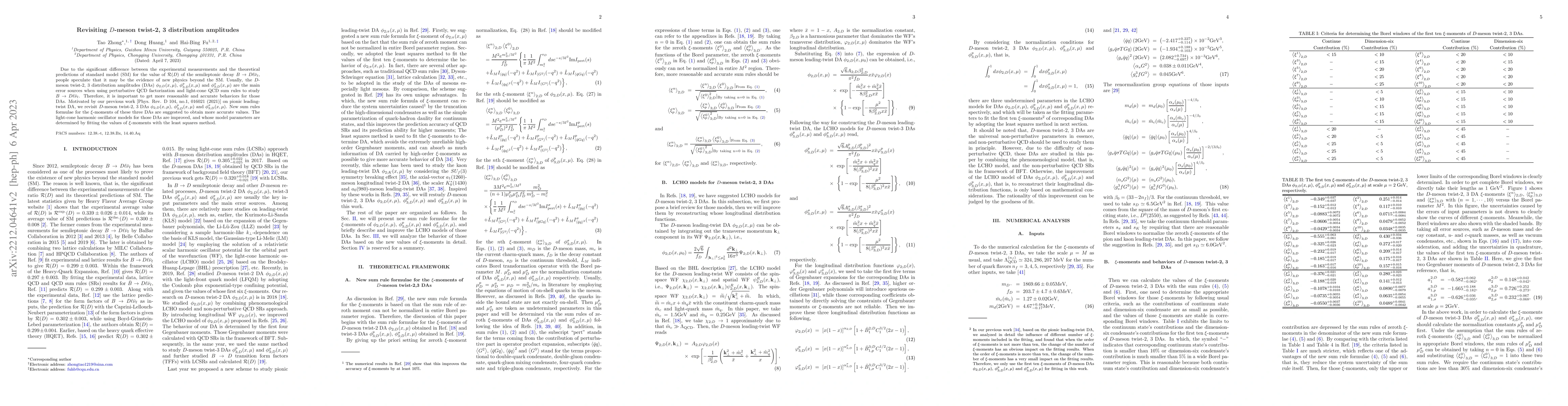 Thumbnail for Revisiting $D$-meson twist-2, 3 distribution amplitudes