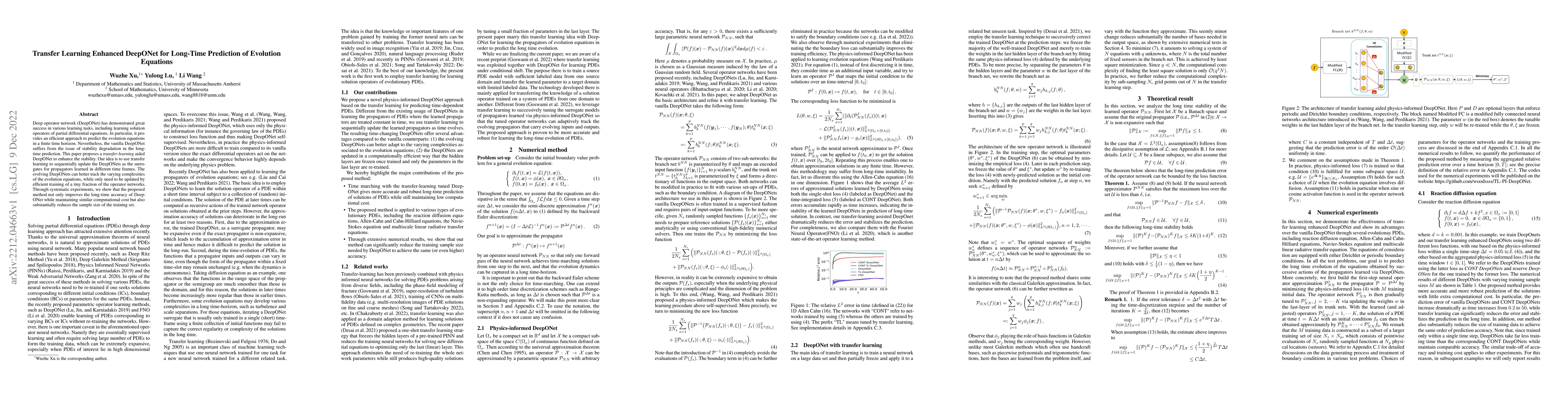 Thumbnail for Transfer Learning Enhanced DeepONet for Long-Time Prediction of
  Evolution Equations