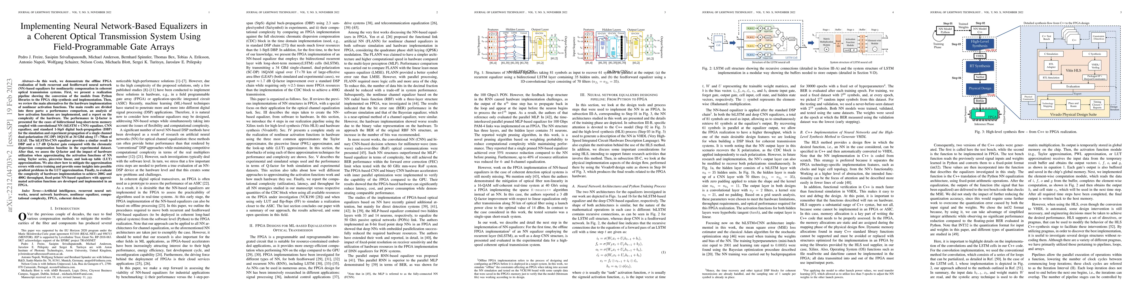 Thumbnail for Implementing Neural Network-Based Equalizers in a Coherent Optical
  Transmission System Using Field-Programmable Gate Arrays