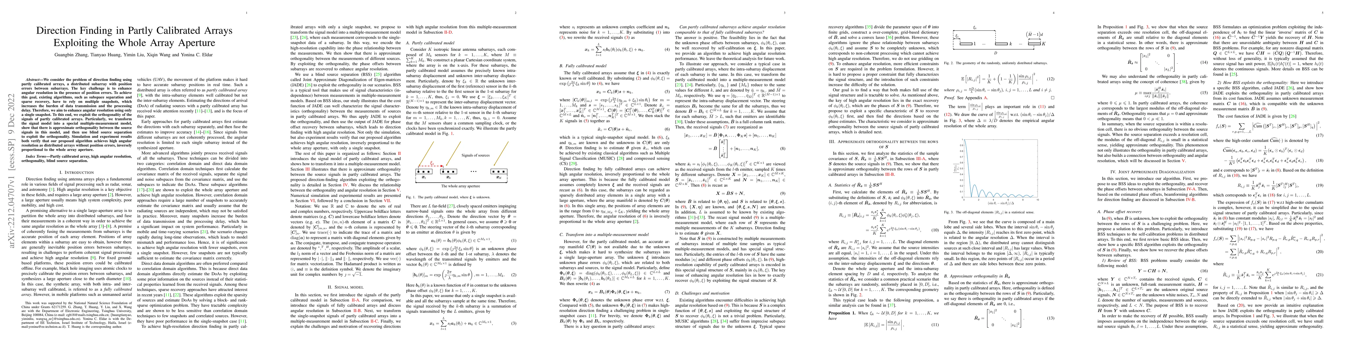 Thumbnail for Direction Finding in Partly Calibrated Arrays Exploiting the Whole Array
  Aperture