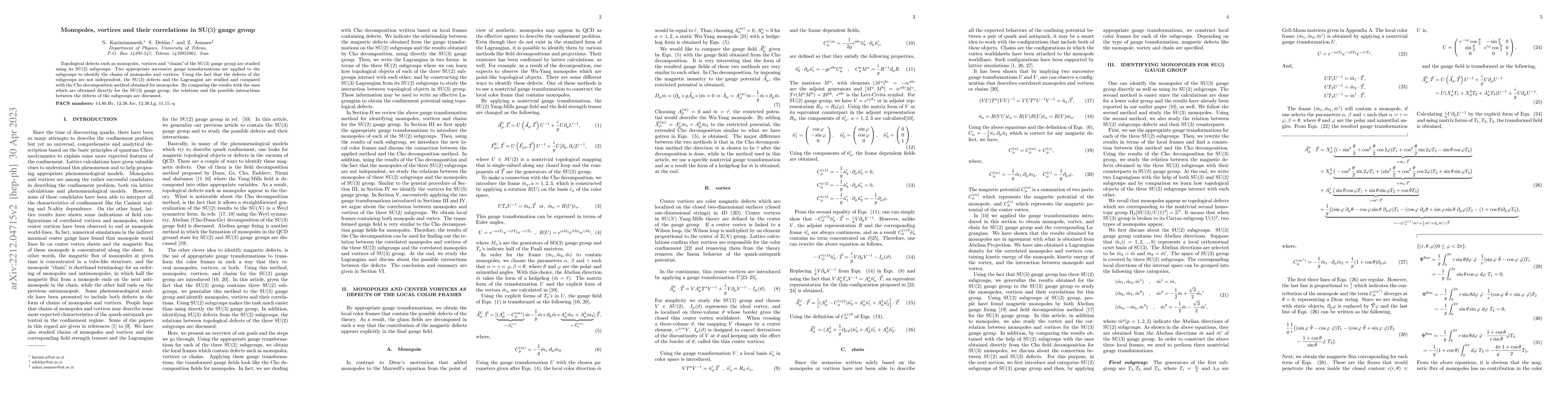 Thumbnail for Monopoles, vortices and their correlations in SU(3) gauge group