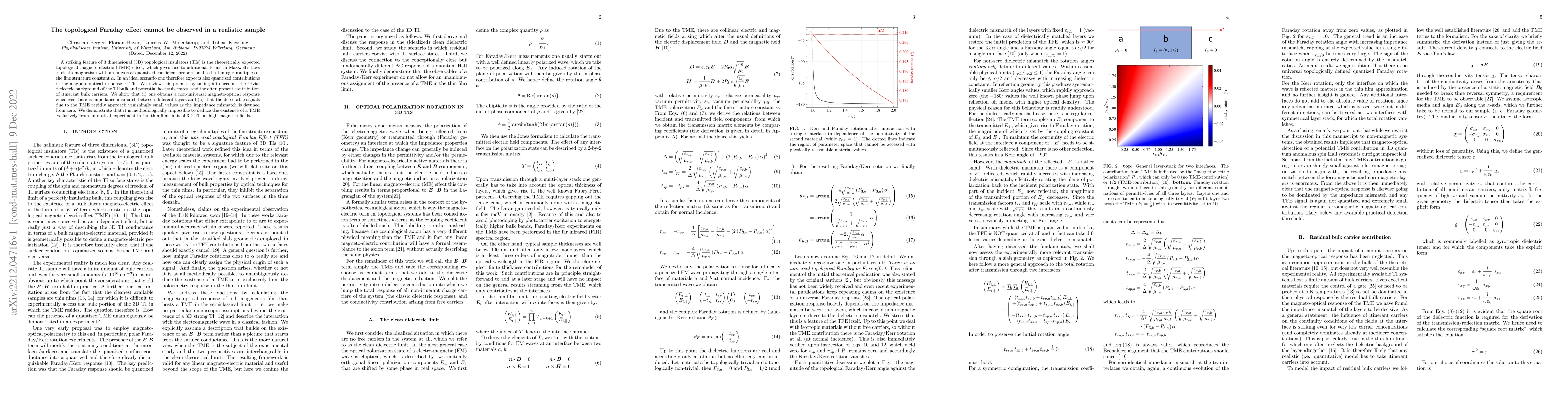 Thumbnail for The topological Faraday effect cannot be observed in a realistic sample