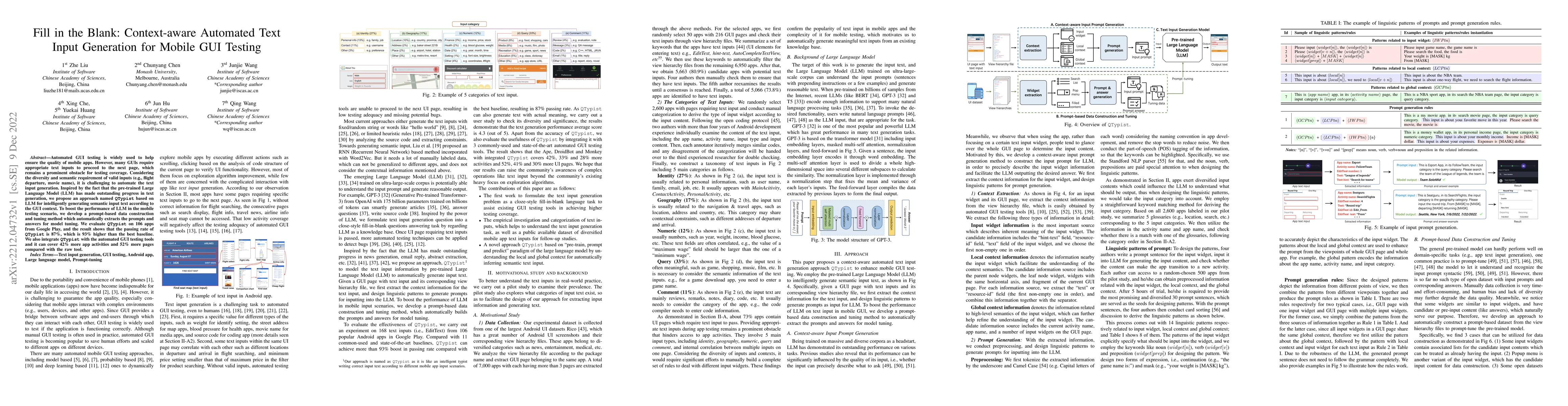 Thumbnail for Fill in the Blank: Context-aware Automated Text Input Generation for
  Mobile GUI Testing
