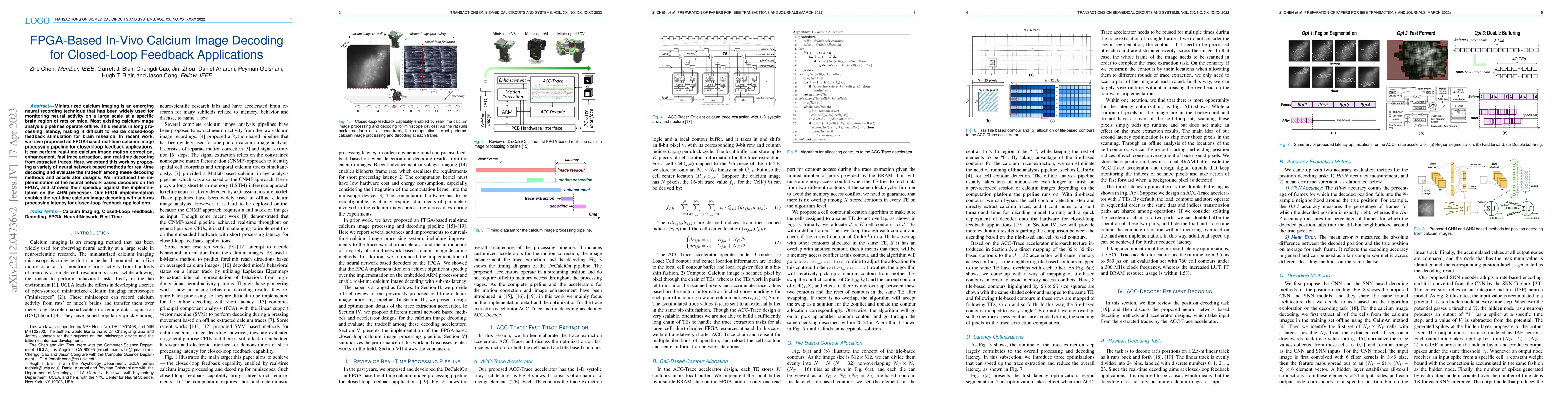 Thumbnail for FPGA-Based In-Vivo Calcium Image Decoding for Closed-Loop Feedback
  Applications