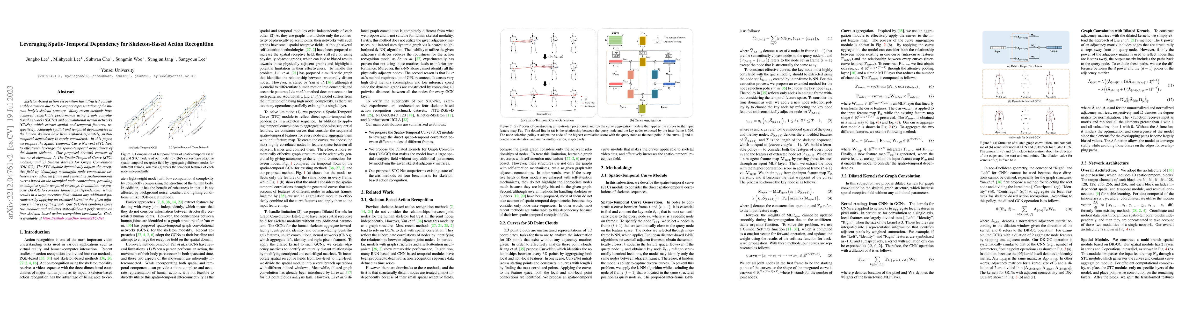 Thumbnail for Leveraging Spatio-Temporal Dependency for Skeleton-Based Action
  Recognition