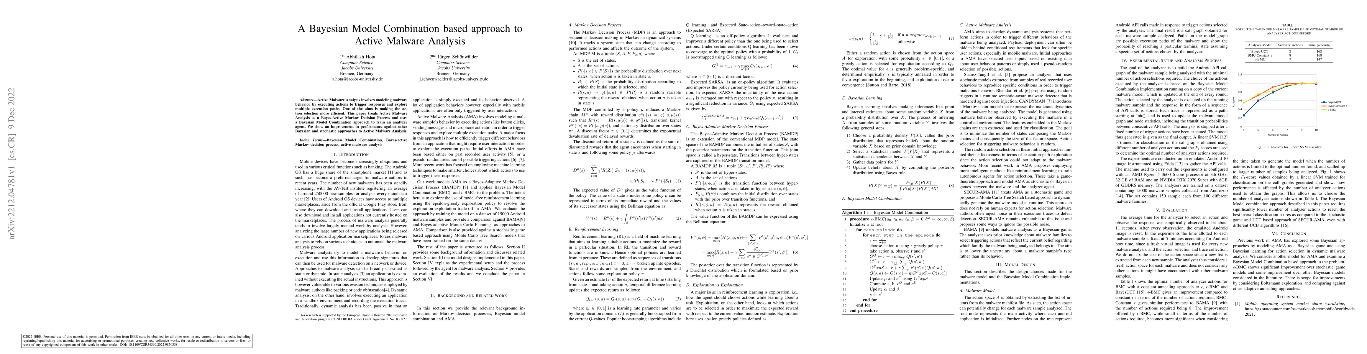 Thumbnail for A Bayesian Model Combination-based approach to Active Malware Analysis