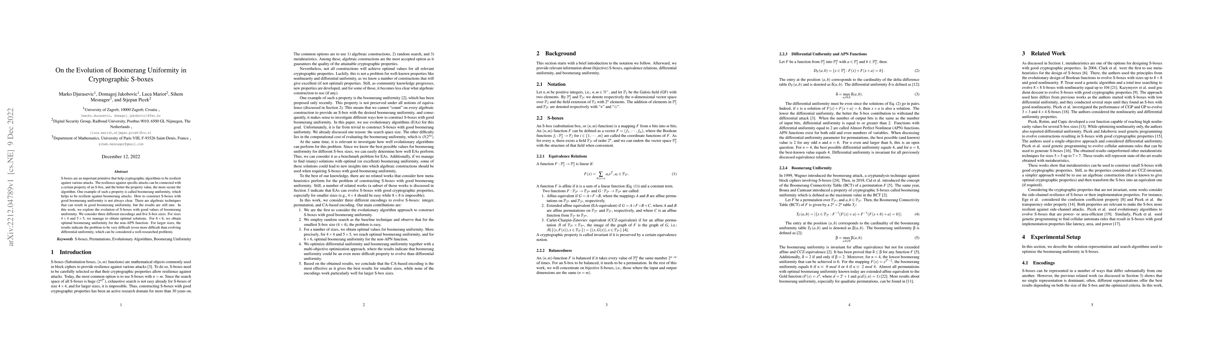 Thumbnail for On the Evolution of Boomerang Uniformity in Cryptographic S-boxes