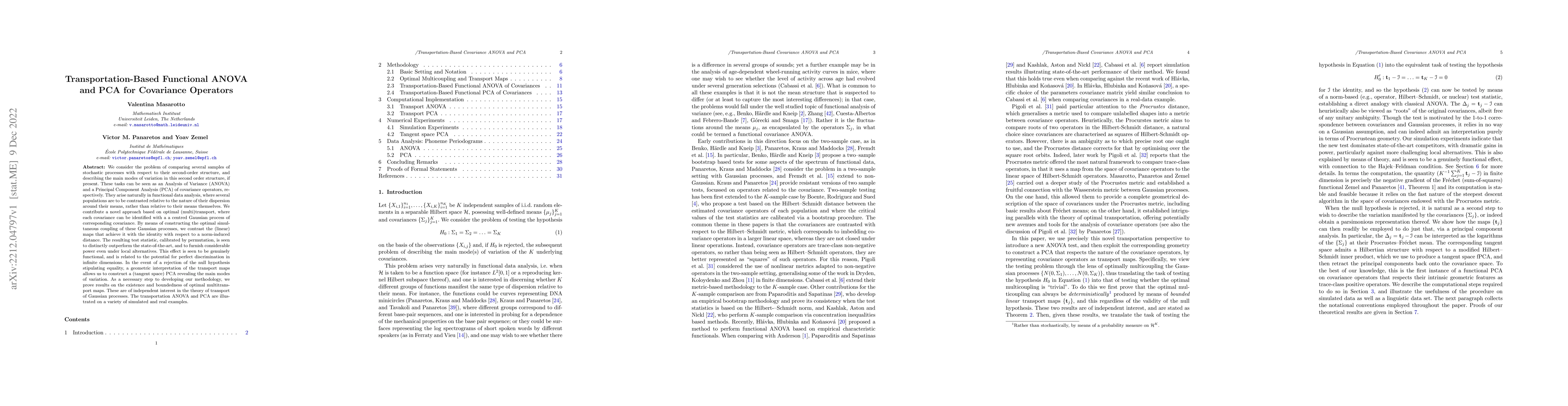 Thumbnail for Transportation-Based Functional ANOVA and PCA for Covariance Operators