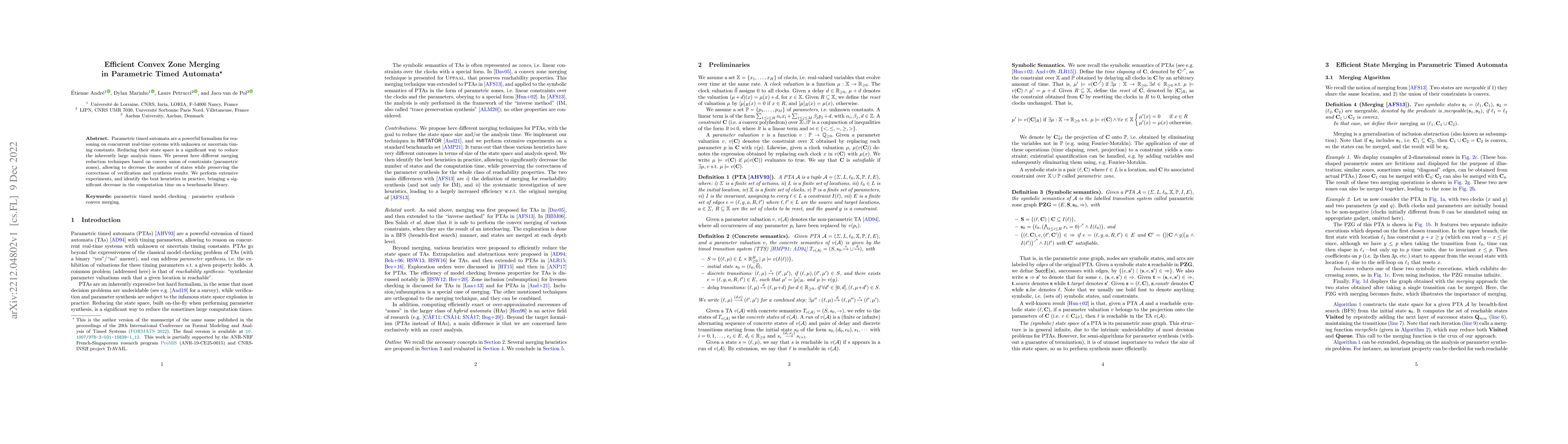 Thumbnail for Efficient Convex Zone Merging in Parametric Timed Automata