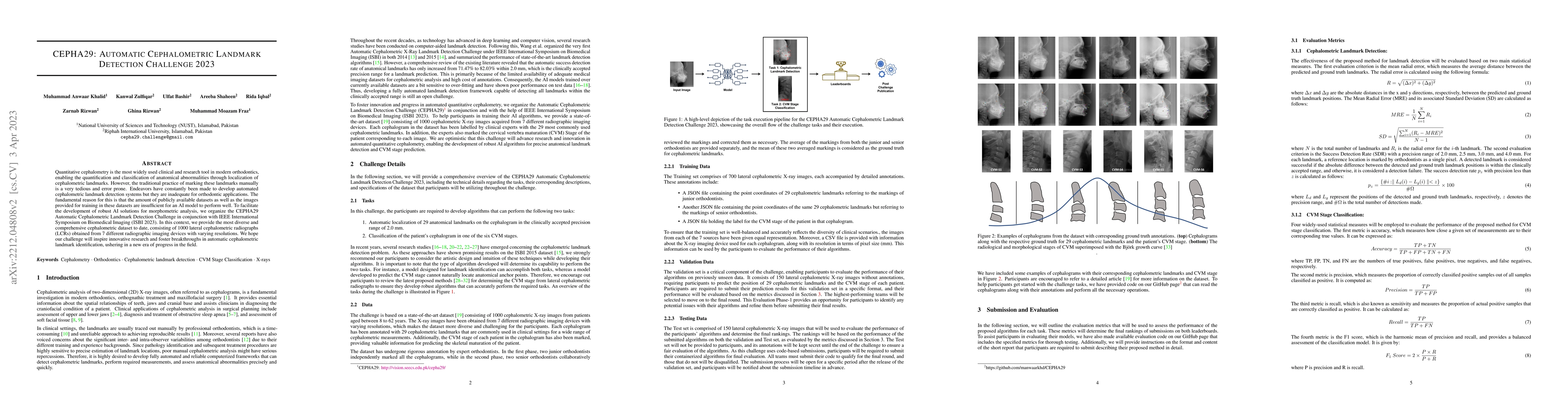 Thumbnail for CEPHA29: Automatic Cephalometric Landmark Detection Challenge 2023