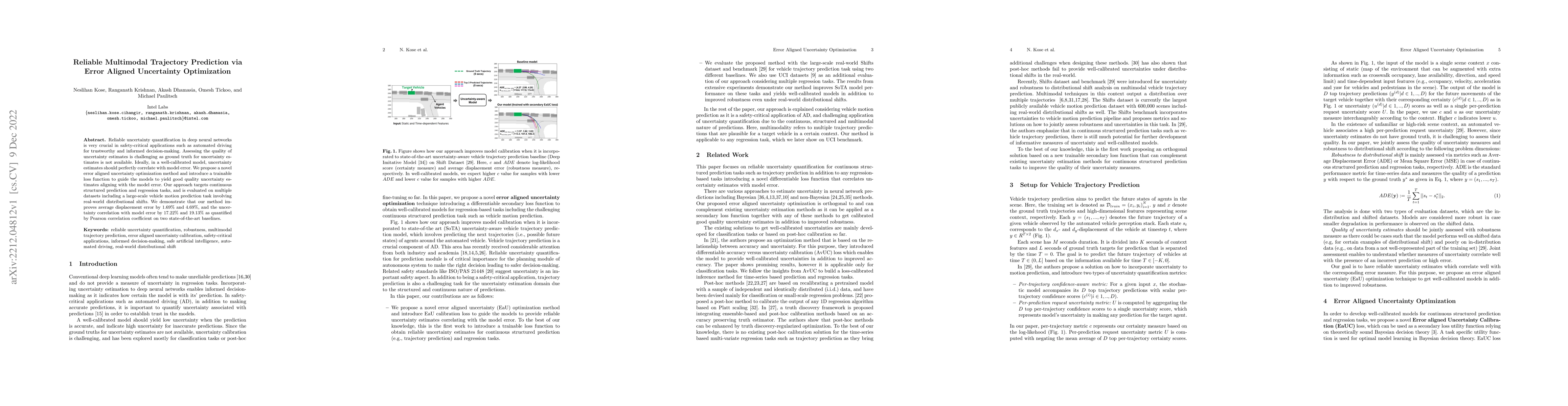 Thumbnail for Reliable Multimodal Trajectory Prediction via Error Aligned Uncertainty
  Optimization