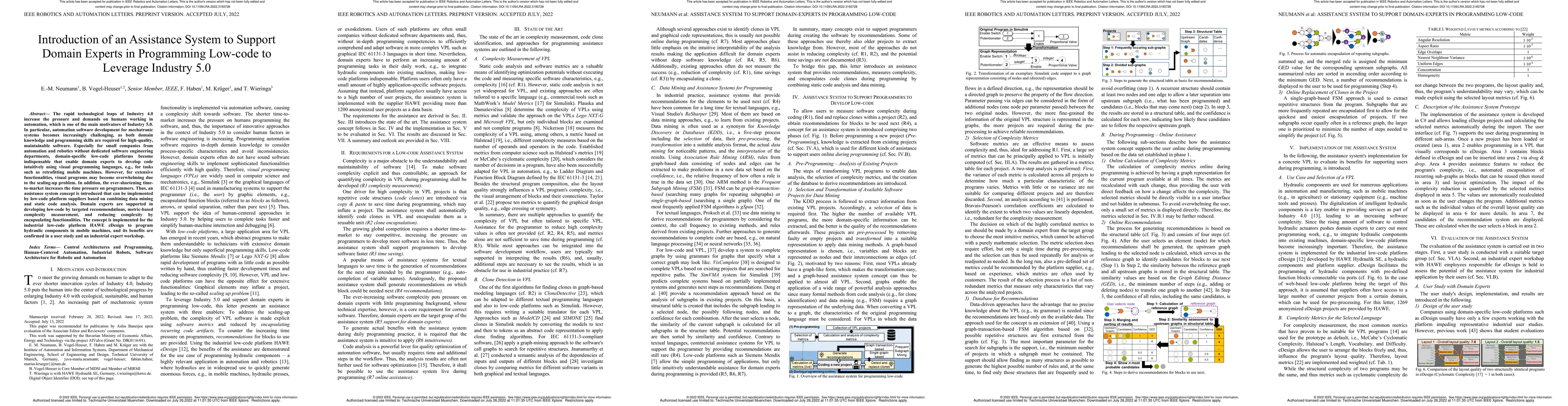 Thumbnail for Introduction of an Assistance System to Support Domain Experts in
  Programming Low-code to Leverage Industry 5.0