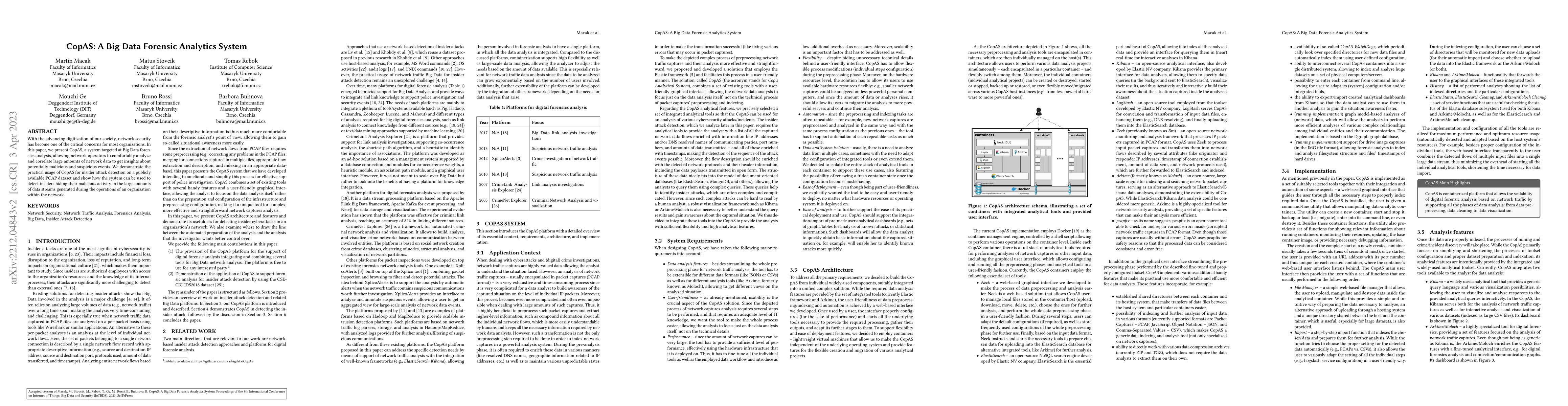 Thumbnail for CopAS: A Big Data Forensic Analytics System