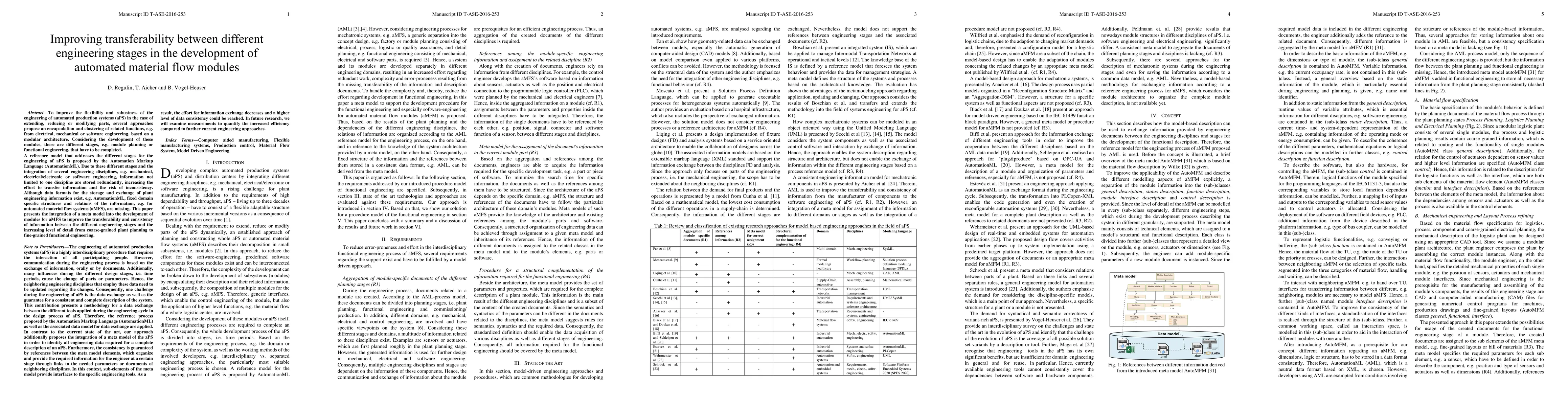 Thumbnail for Improving transferability between different engineering stages in the
  development of automated material flow modules