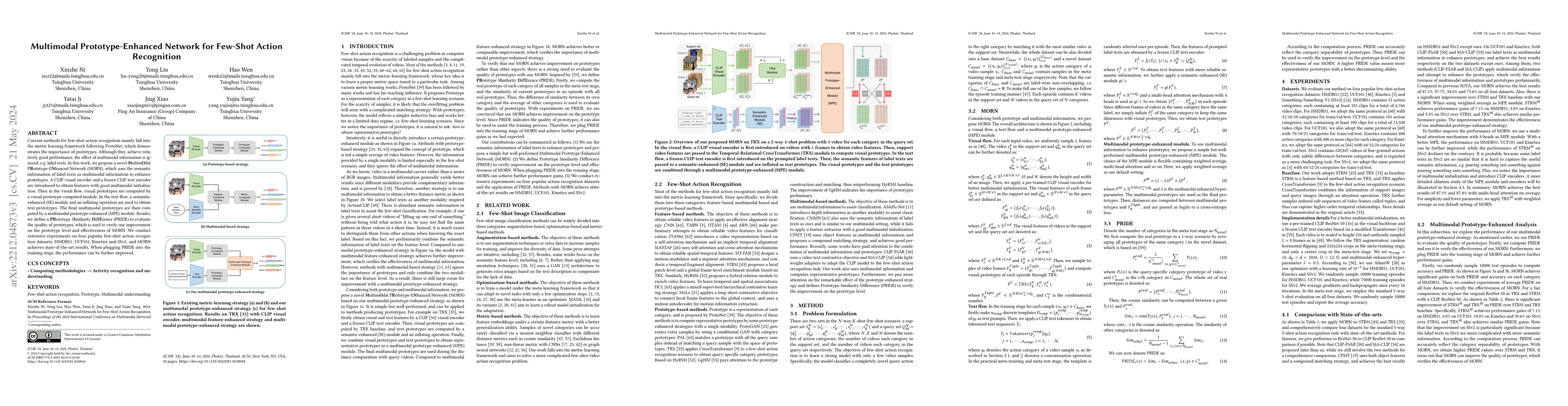 Thumbnail for Multimodal Prototype-Enhanced Network for Few-Shot Action Recognition