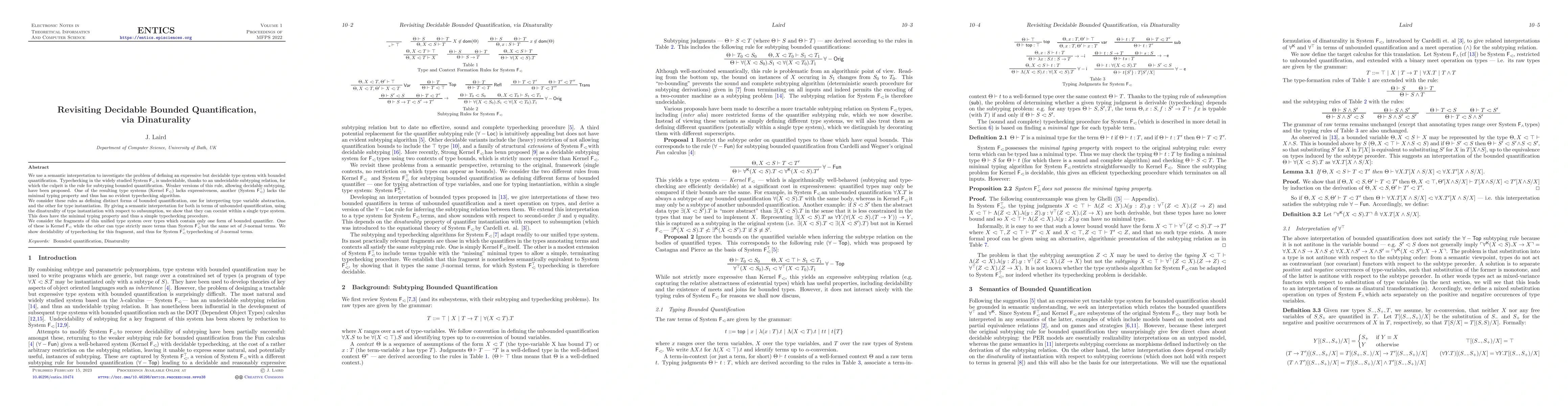 Thumbnail for Revisiting Decidable Bounded Quantification, via Dinaturality