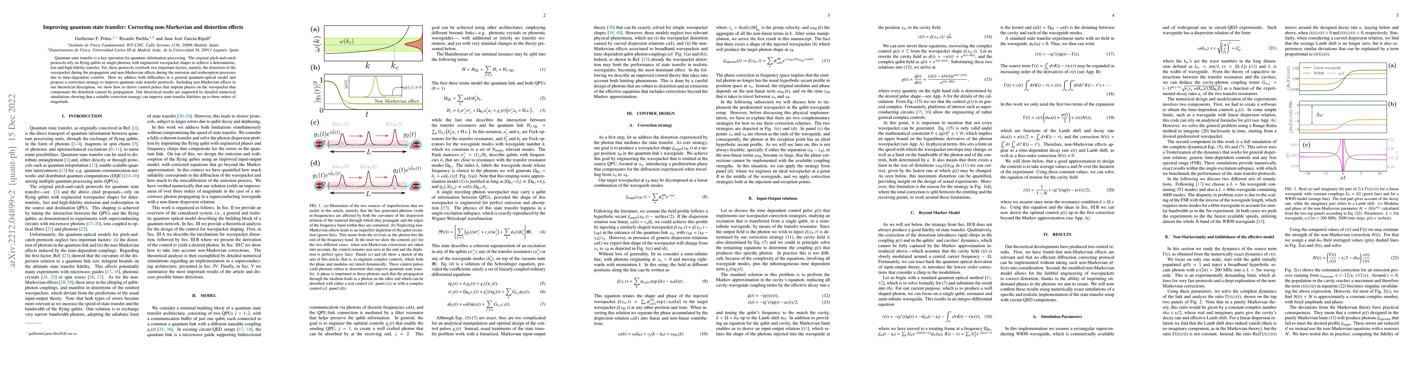 Thumbnail for Improving quantum state transfer: Correcting non-Markovian and
  distortion effects