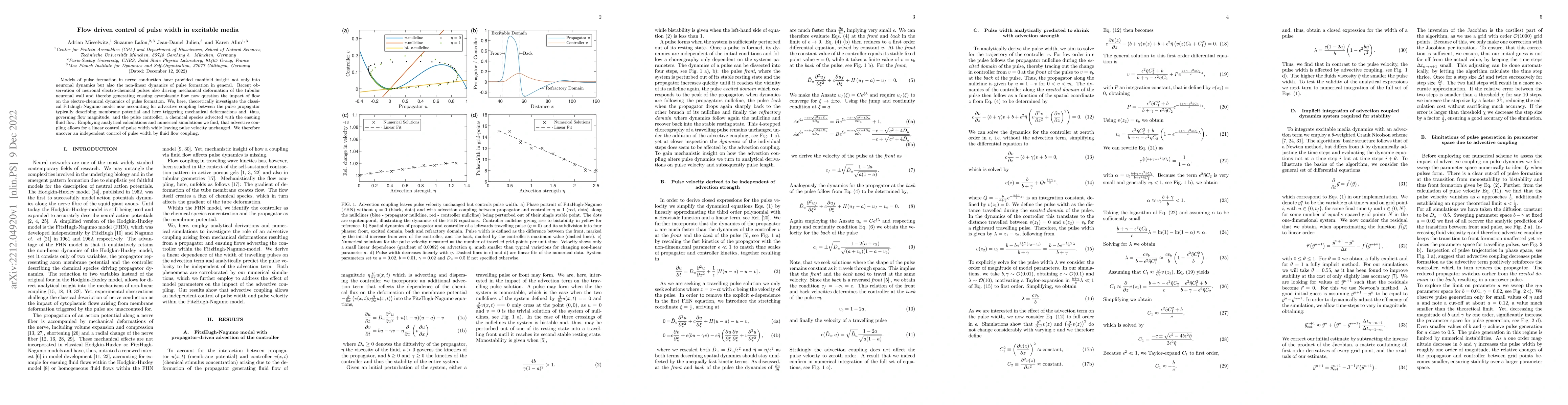 Thumbnail for Flow driven control of pulse width in excitable media