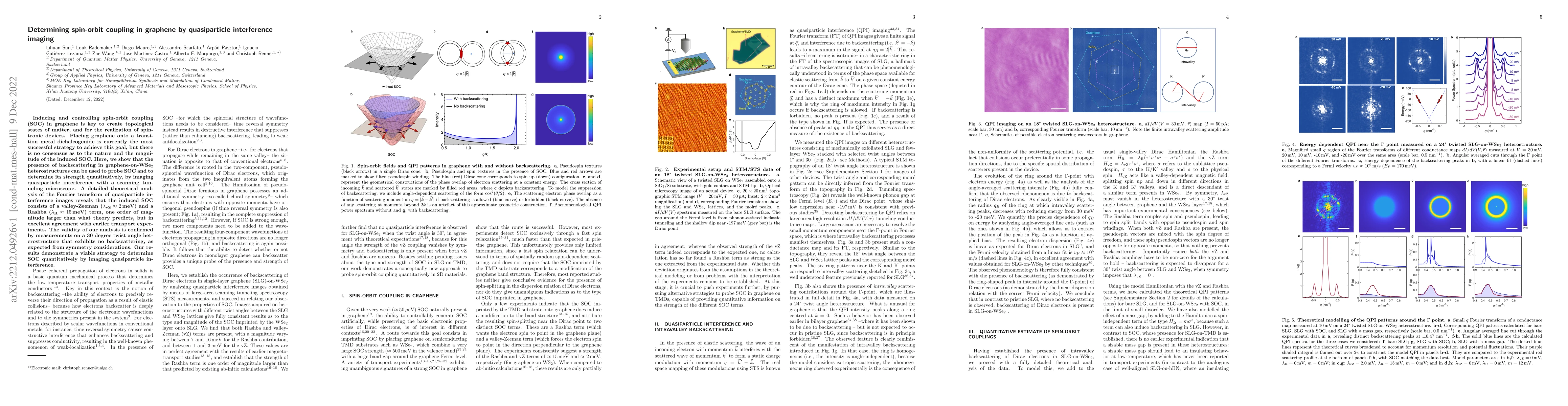 Thumbnail for Determining spin-orbit coupling in graphene by quasiparticle
  interference imaging