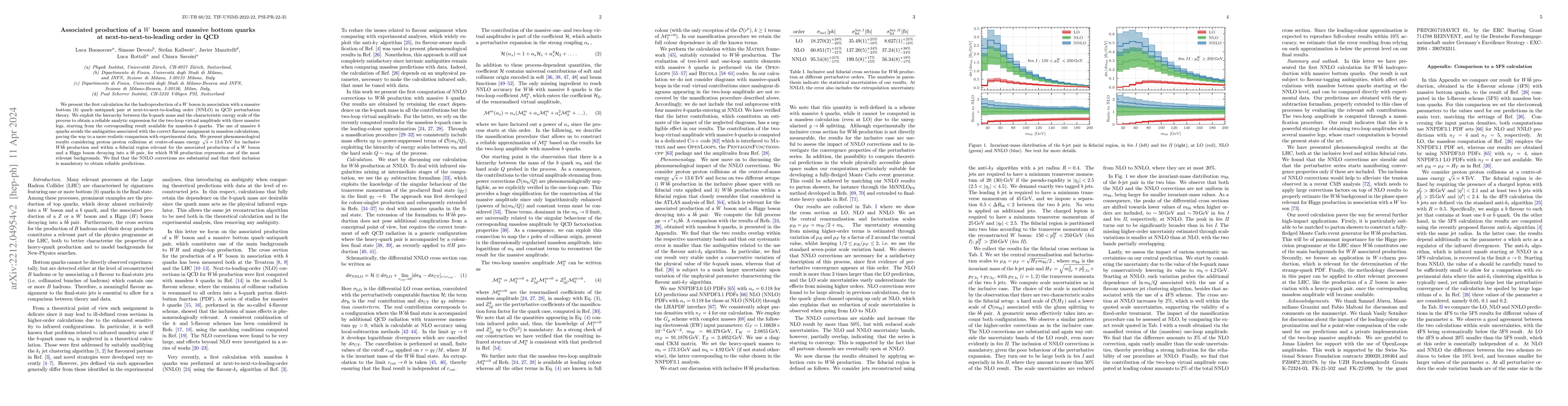 Thumbnail for Associated production of a $W$ boson and massive bottom quarks at
  next-to-next-to-leading order in QCD