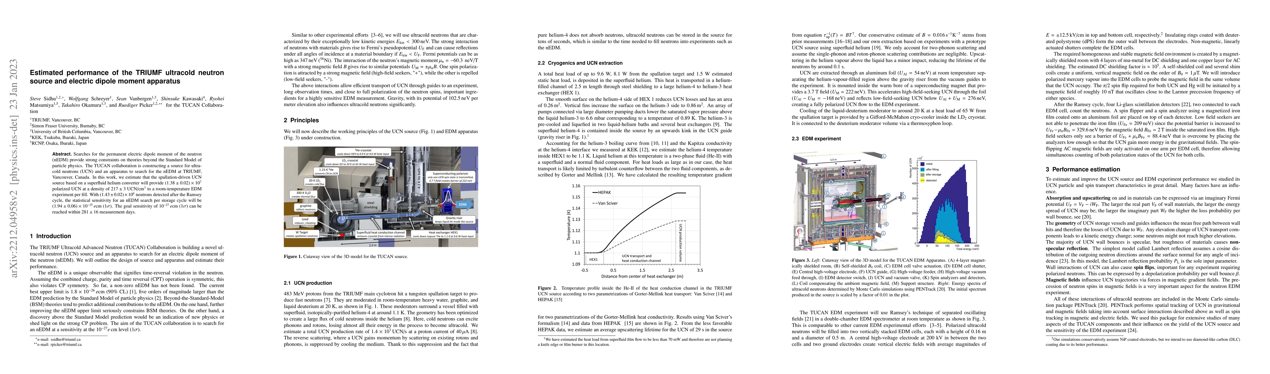 Thumbnail for Estimated performance of the TRIUMF ultracold neutron source and
  electric dipole moment apparatus