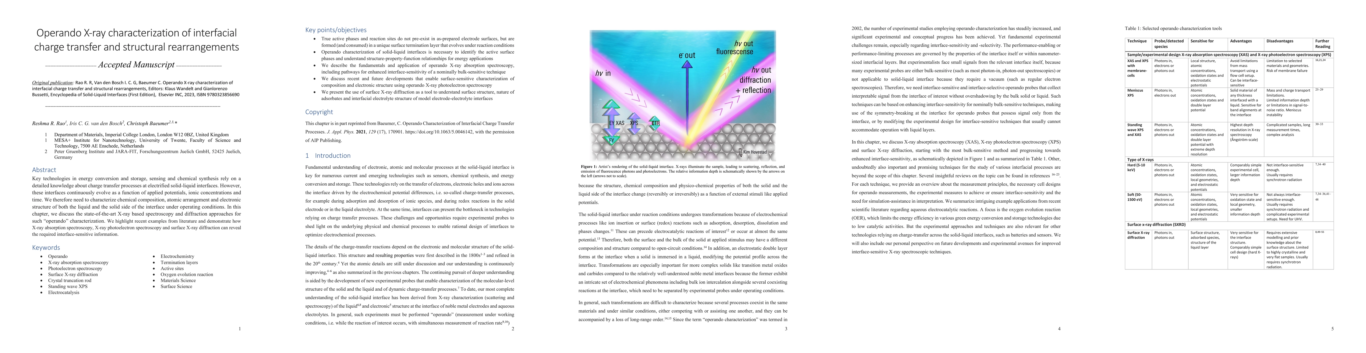 Thumbnail for Operando X-ray characterization of interfacial charge transfer and
  structural rearrangements