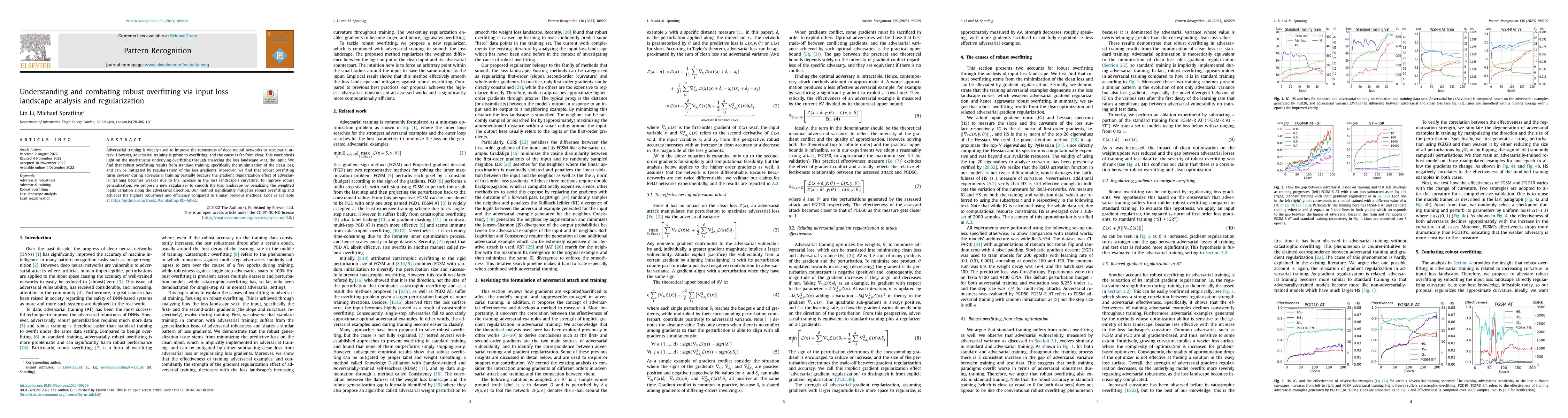 Thumbnail for Understanding and Combating Robust Overfitting via Input Loss Landscape
  Analysis and Regularization