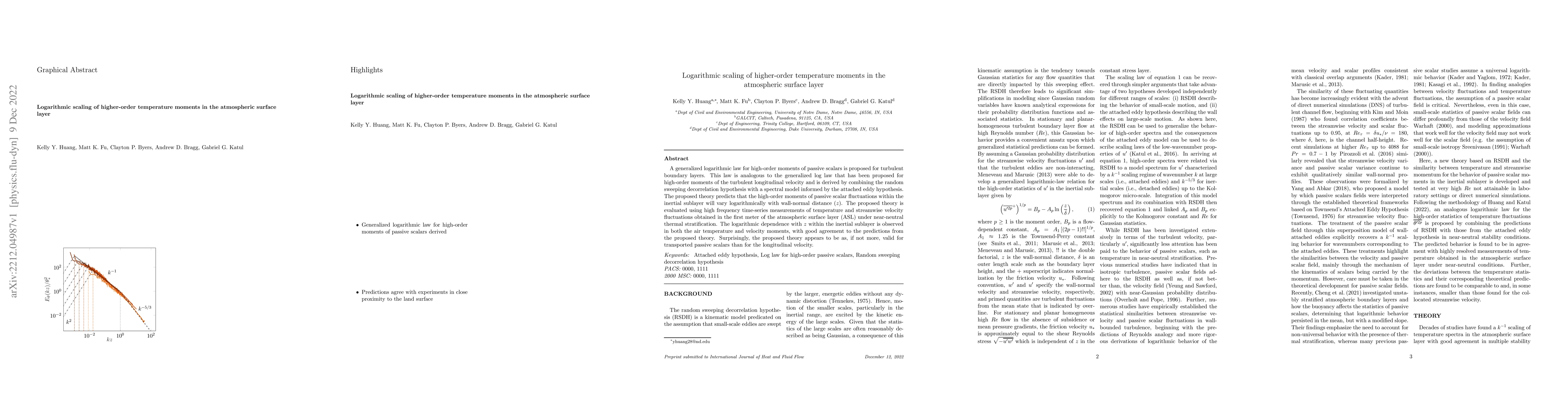 Thumbnail for Logarithmic scaling of higher-order temperature moments in the
  atmospheric surface layer