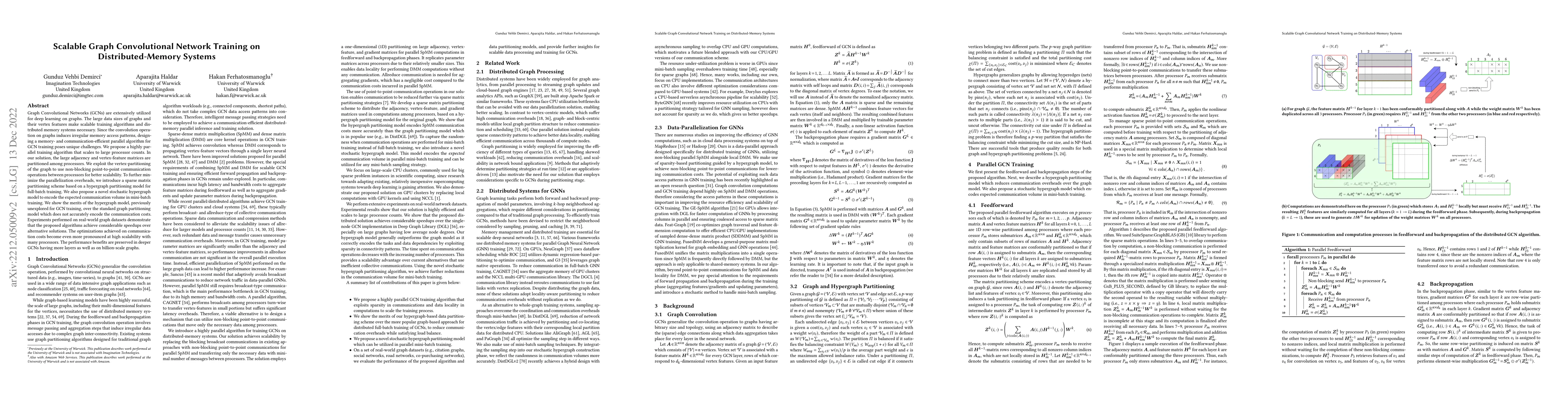 Thumbnail for Scalable Graph Convolutional Network Training on Distributed-Memory
  Systems