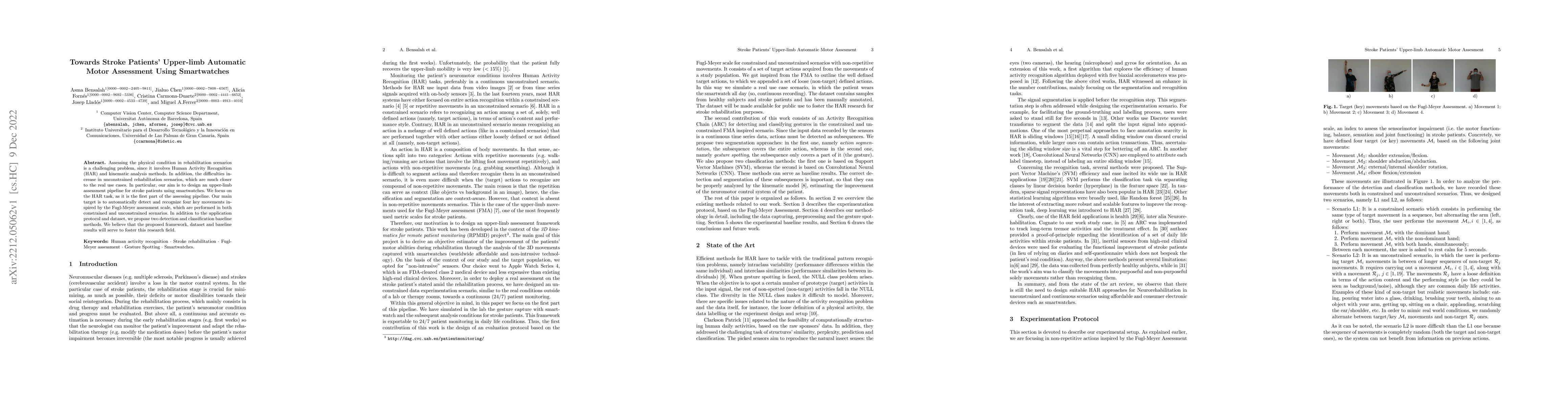 Thumbnail for Towards Stroke Patients' Upper-limb Automatic Motor Assessment Using
  Smartwatches