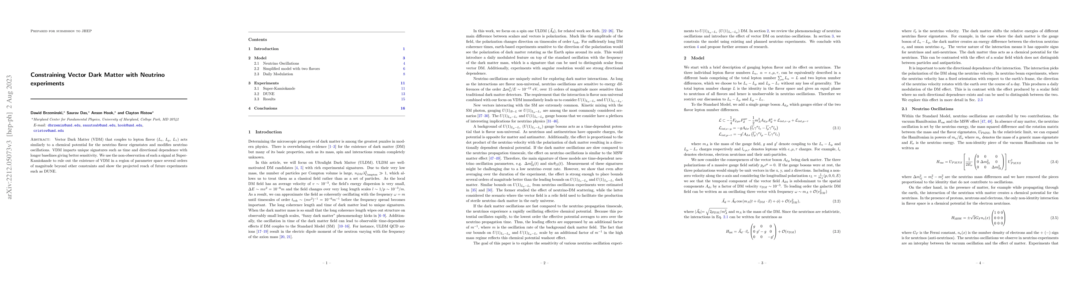 Thumbnail for Constraining Vector Dark Matter with Neutrino experiments