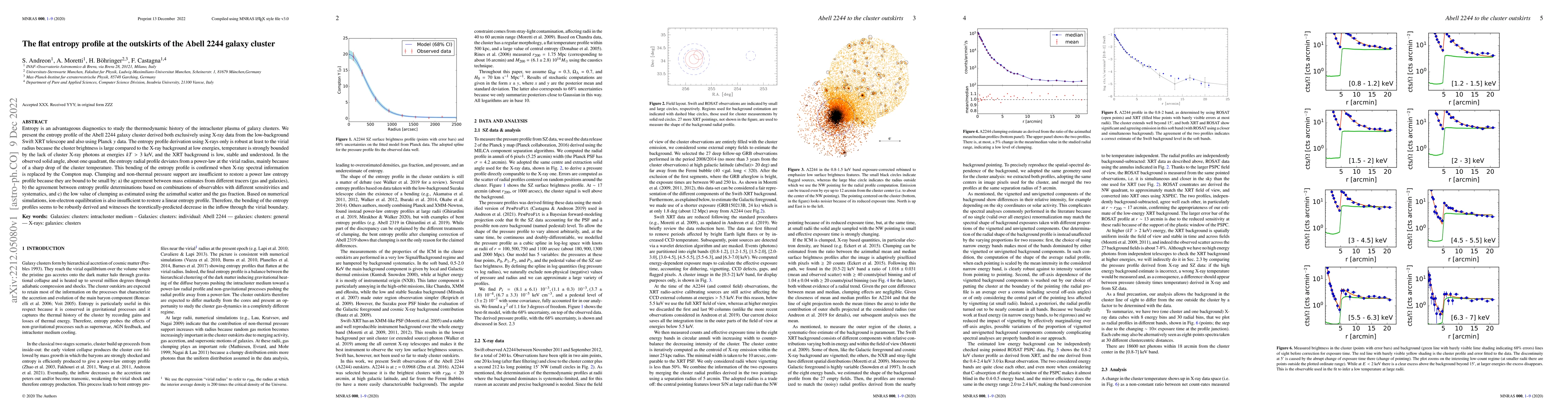Thumbnail for The flat entropy profile at the outskirts of the Abell 2244 galaxy
  cluster