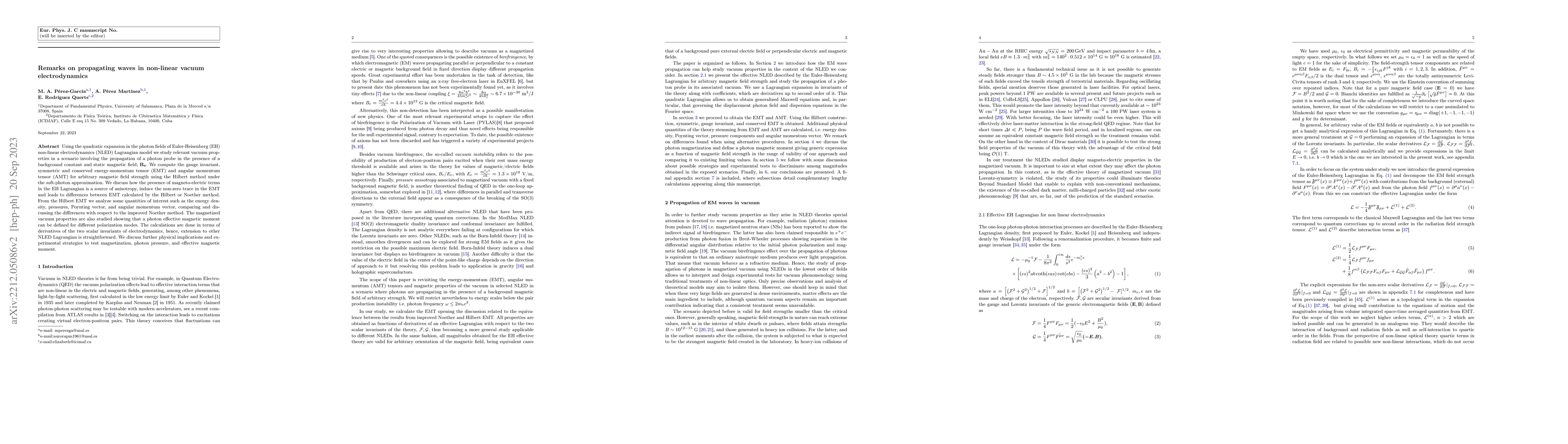 Thumbnail for Remarks on propagating waves in non-linear vacuum electrodynamics