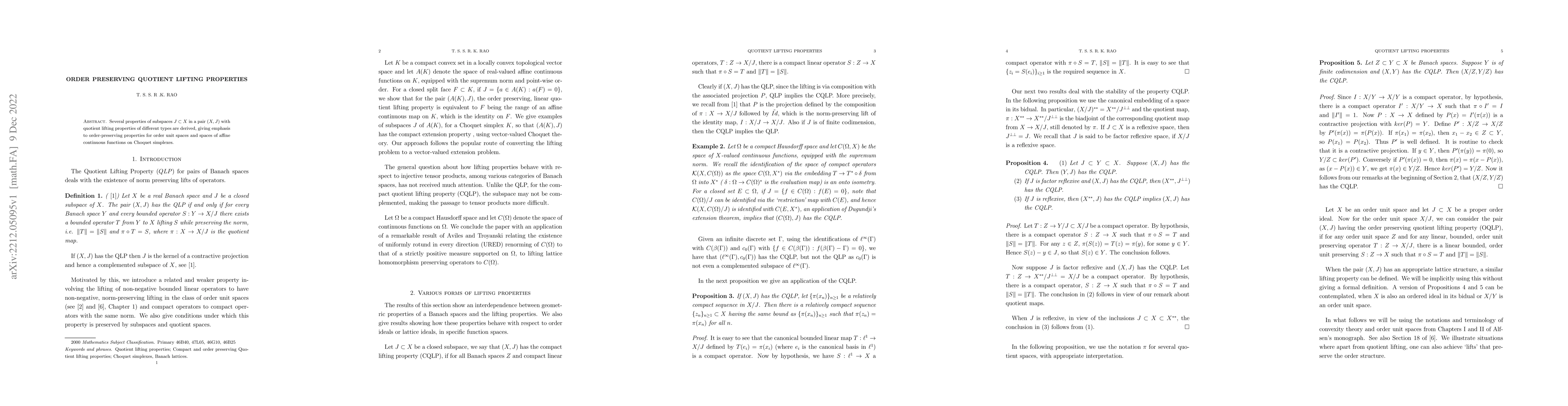 Thumbnail for Order preserving quotient lifting properties