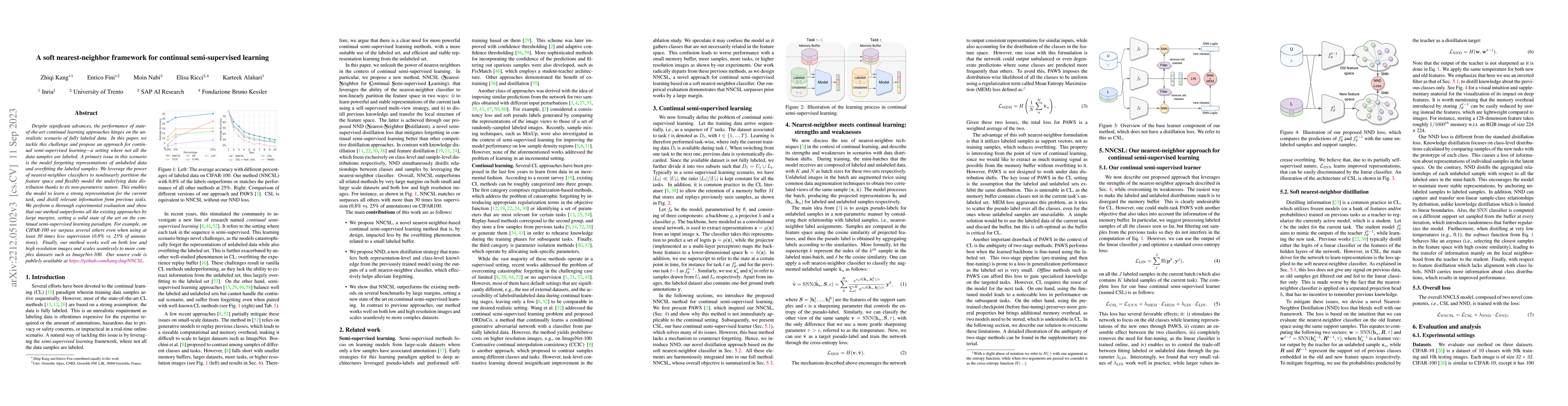 Thumbnail for A soft nearest-neighbor framework for continual semi-supervised learning