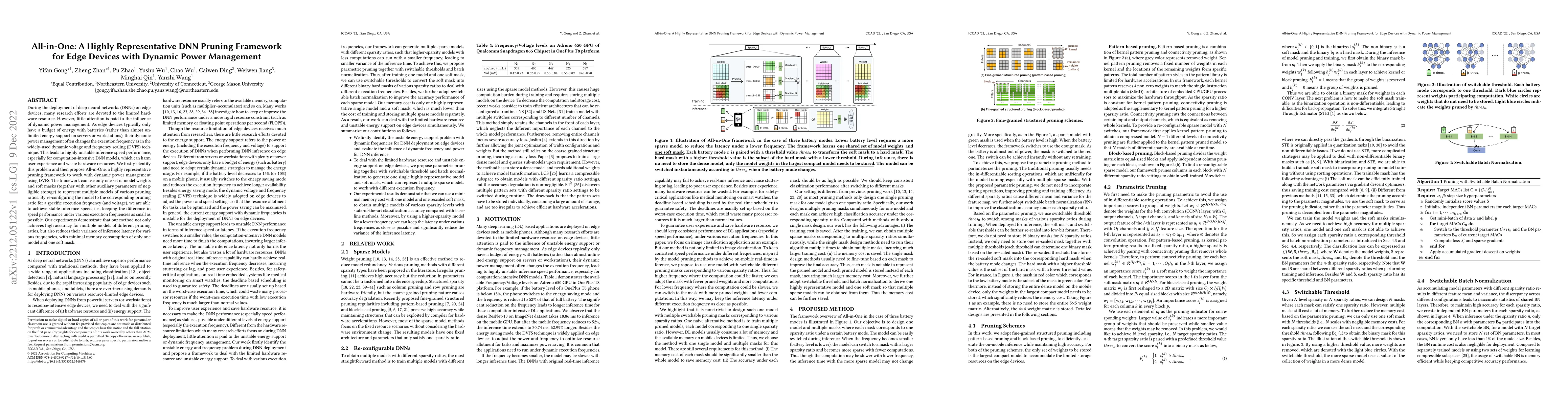 Thumbnail for All-in-One: A Highly Representative DNN Pruning Framework for Edge
  Devices with Dynamic Power Management