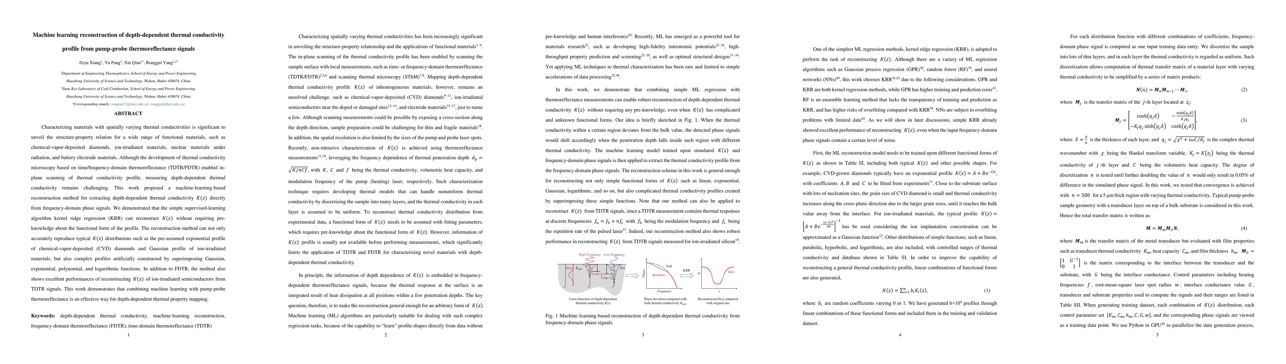 Thumbnail for Machine learning reconstruction of depth-dependent thermal conductivity
  profile from pump-probe thermoreflectance signals