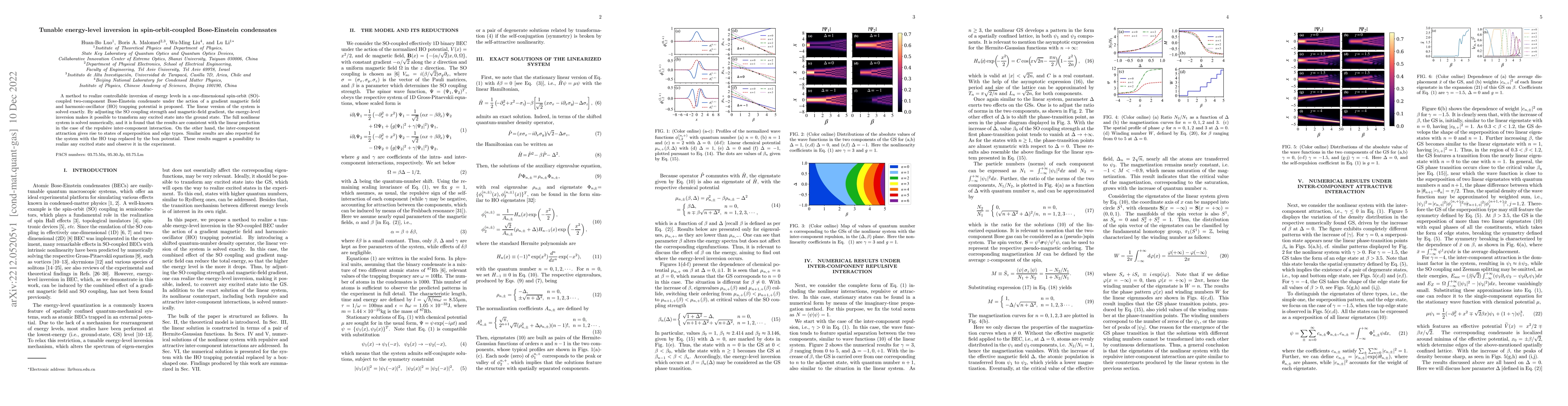Thumbnail for Tunable energy-level inversion in spin-orbit-coupled Bose-Einstein
  condensates