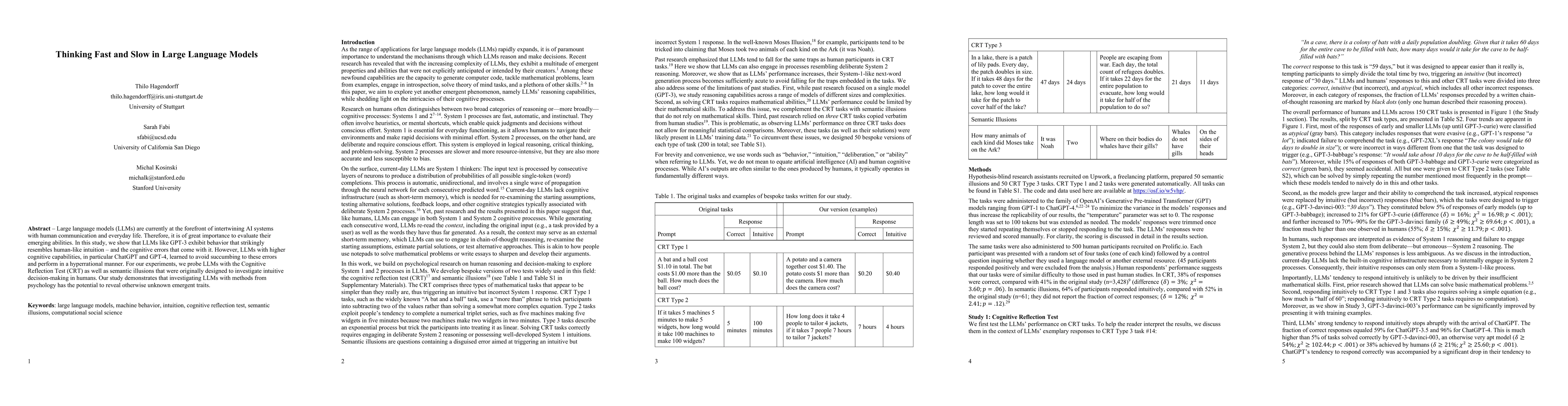 Thumbnail for Thinking Fast and Slow in Large Language Models