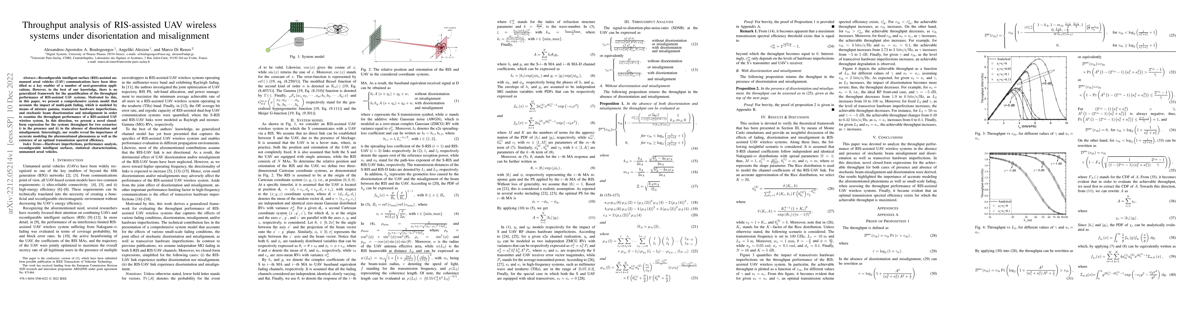 Thumbnail for Throughput analysis of RIS-assisted UAV wireless systems under
  disorientation and misalignment