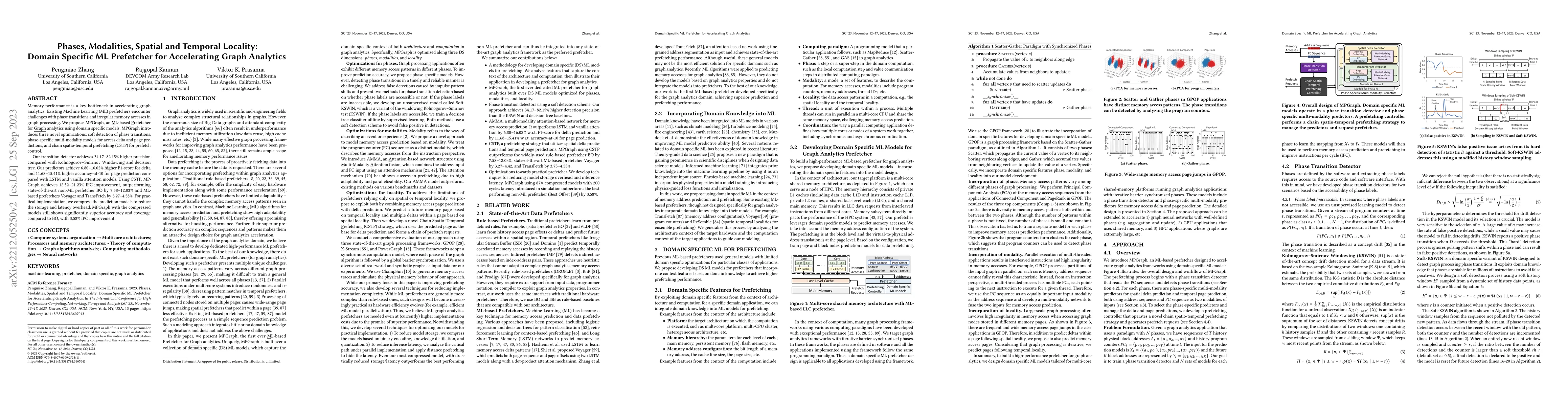 Thumbnail for Phases, Modalities, Temporal and Spatial Locality: Domain Specific ML
  Prefetcher for Accelerating Graph Analytics