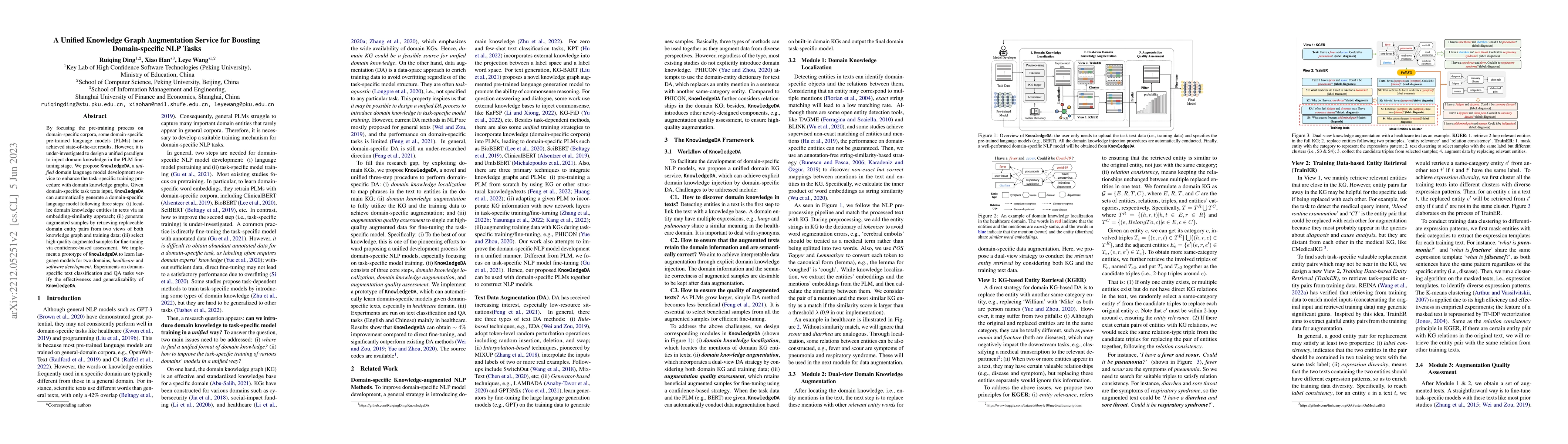 Thumbnail for A Unified Knowledge Graph Augmentation Service for Boosting
  Domain-specific NLP Tasks
