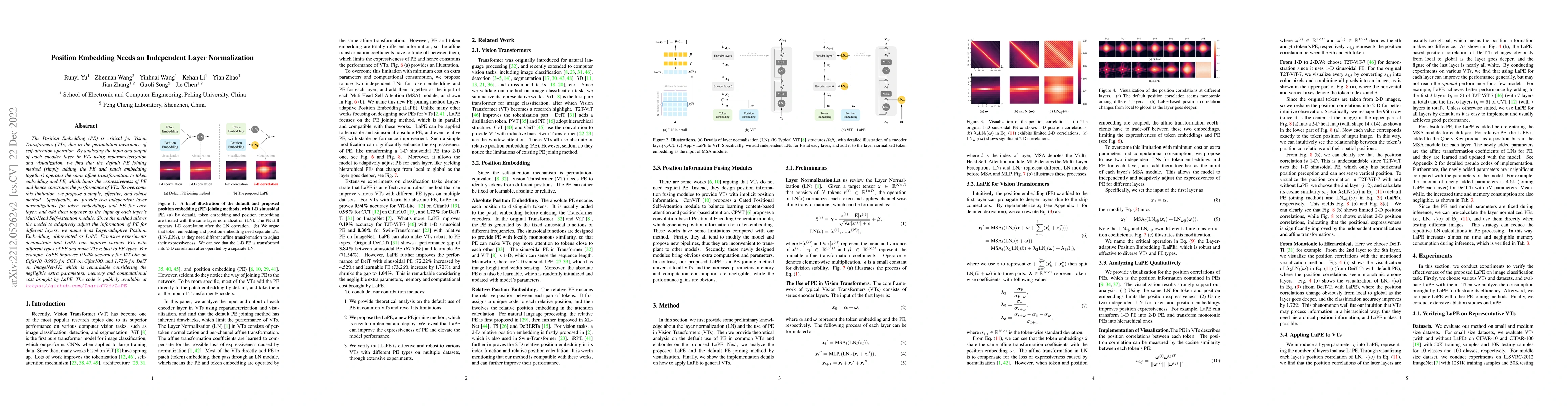 Thumbnail for Position Embedding Needs an Independent Layer Normalization